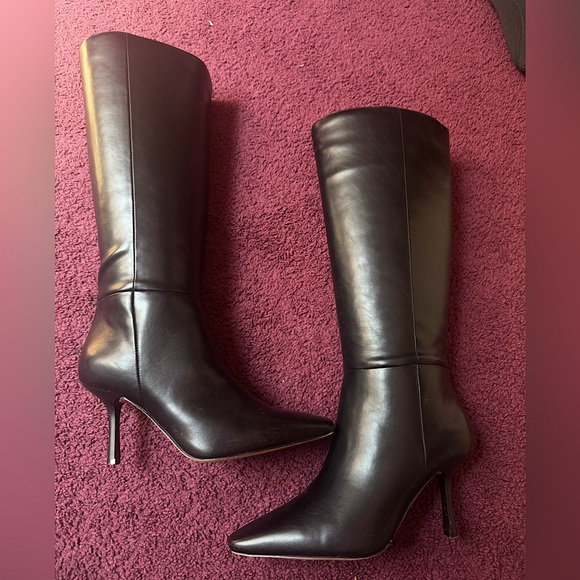 Dolce Vita Gyra Black Knee-High Leather Boots - Picture 1 of 6